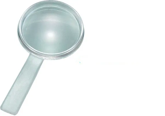 Magnifying Glass Pocket Crystal Magnifier Mini Loupe Handheld 8X Education Plastic Magnifier Good Gift for Commercial Promotion