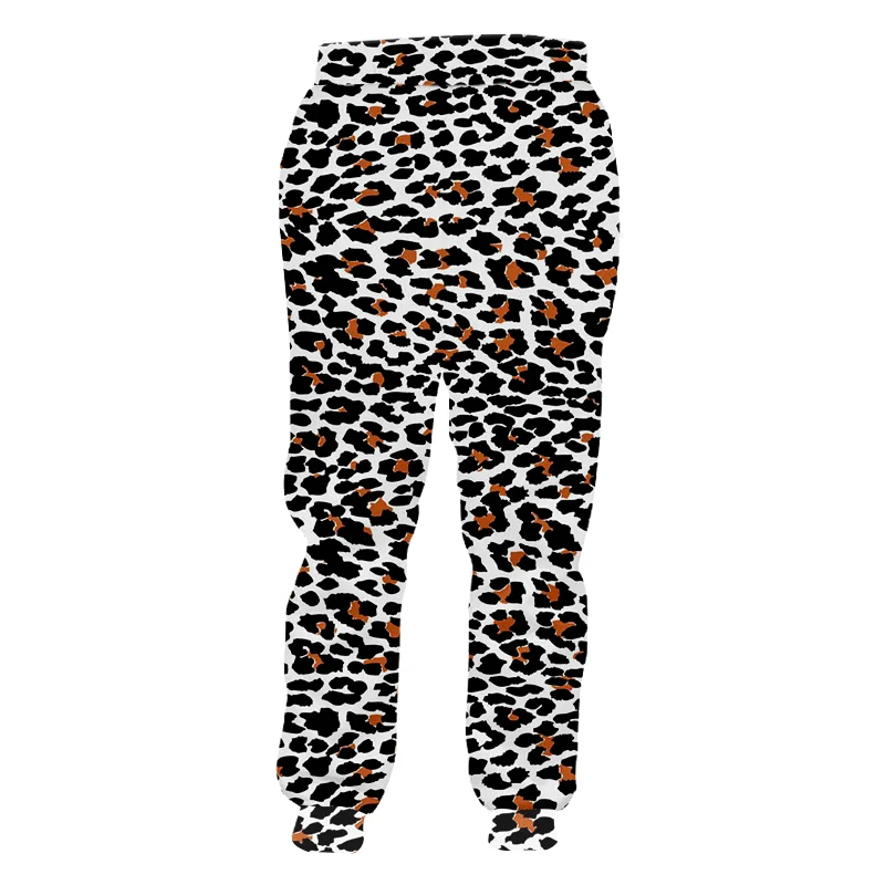 Mens Jogger Oversized Trousers Leopard Pattern Sports Pants Unisex Comfortable Sweatpants PA12