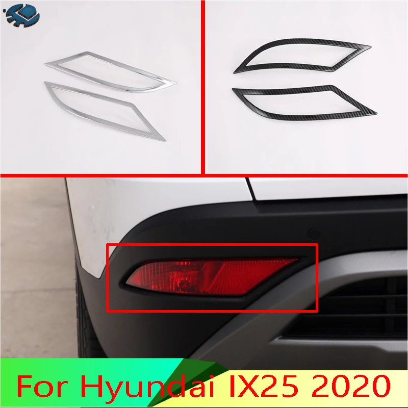 

For Hyundai IX25 2020 Car Accessories Rear Reflector Fog Light Lamp Cover Trim Bezel Frame Styling Garnish