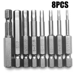 8Pcs Key Screwdriver Bit Set H1.5-H8 50mm 1/4