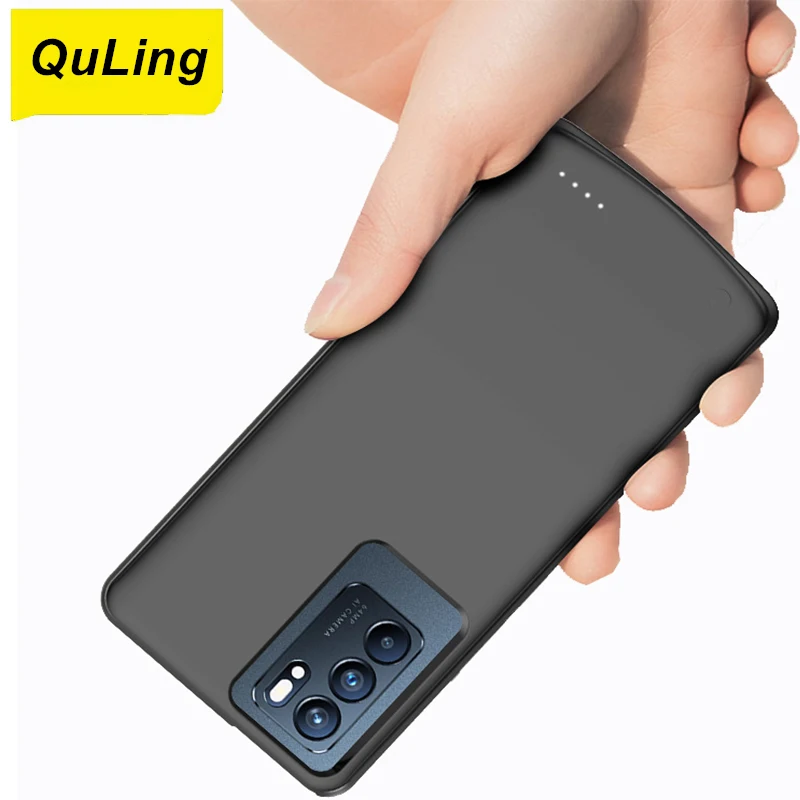 

QuLing 6800Mah For OPPO Reno6 Battery Case Phone Bag Case Reno6 Pro + Plus Charger Bank Reno 6 Power Case For OPPO Reno6 Pro