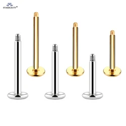 10Pcs 16G 1.2x6/8/10mm Stainless Steel Externally Threaded Bar Body Piercing Jewelry Making Findings Replacement Accessories