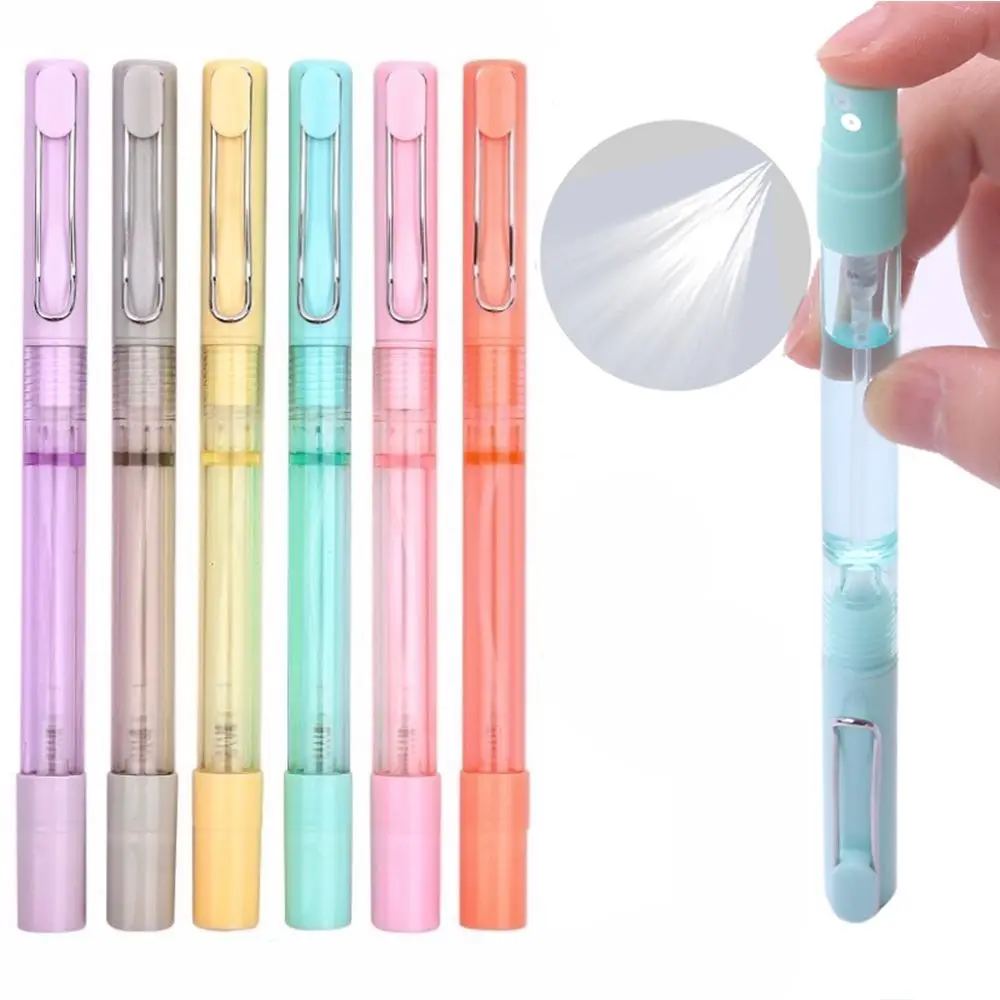 1PC Plastic Colorful Ballpoint Pen Spray Gel Pen Disinfectant Pen Travel Perfume Bottle Office Stationery Writing Tool