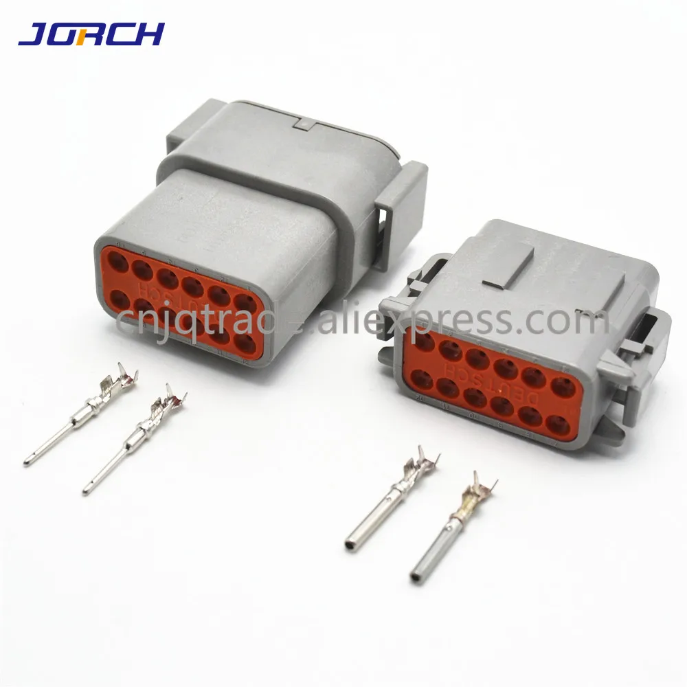 5 set 12pin  DTM04-12P  DTM06-12S  DTM Deutsch  Female and male Waterproof Connector Automotive Connectors plug With Pins