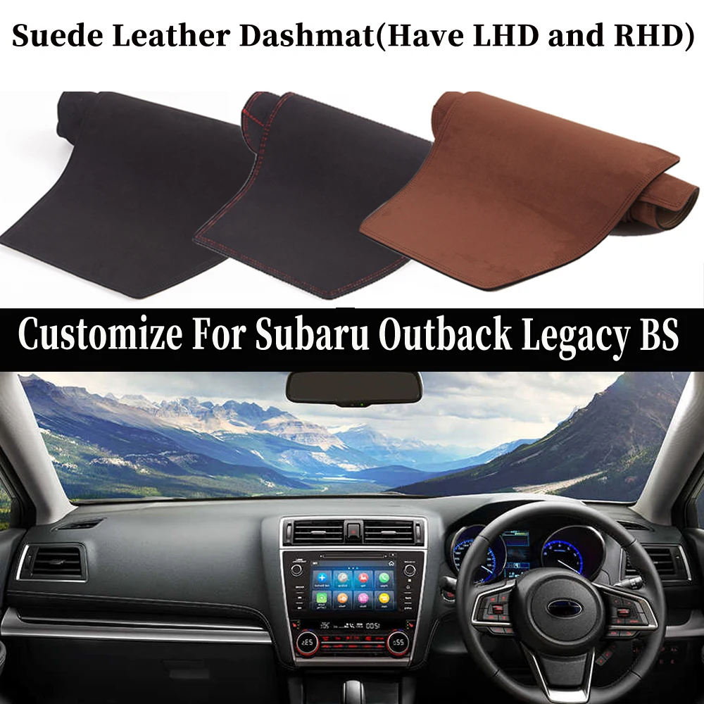 Couverture de tableau de bord en cuir suédé pour Subaru Outback Legacy BS 2015 2016 2017 2018 2021, accessoires de voiture