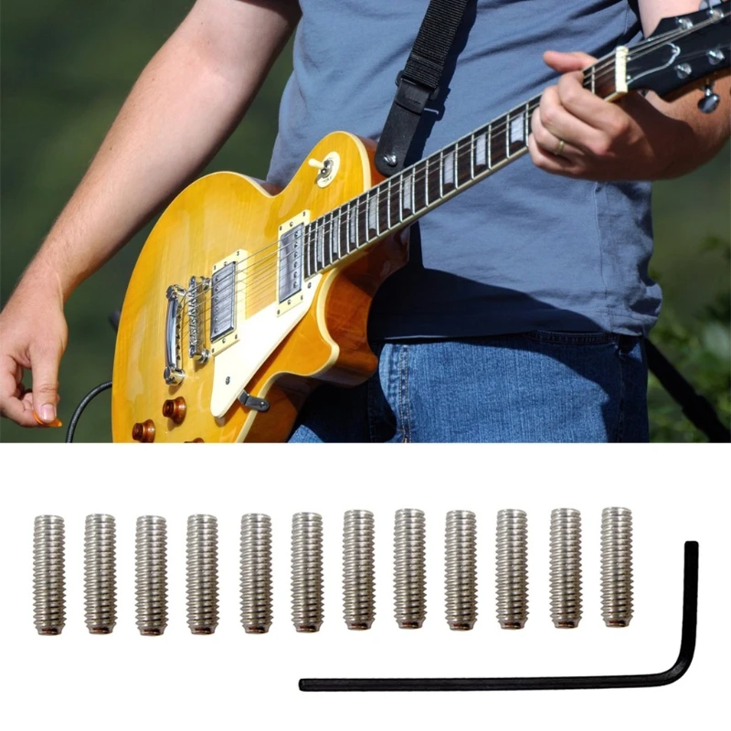 10mm Length Guitar Saddle Bridge Screws + Hex Wrench Compatible withAmerican Vintage Series . φ3mm x L10mm Size