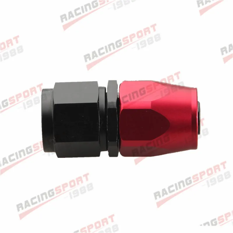 12AN AN12 AN-12 Straight Swivel Oil Fuel Line Hose End Adaptor Red/Black