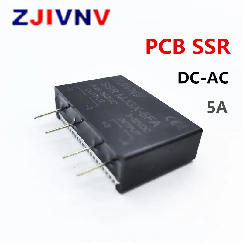 1pcs PCB Type Solid State Relay Dedicated with Pins SSR 5A DC-AC 3-32VDC Control 24-380VAC Snubber Circuit Resistor Relay Switch