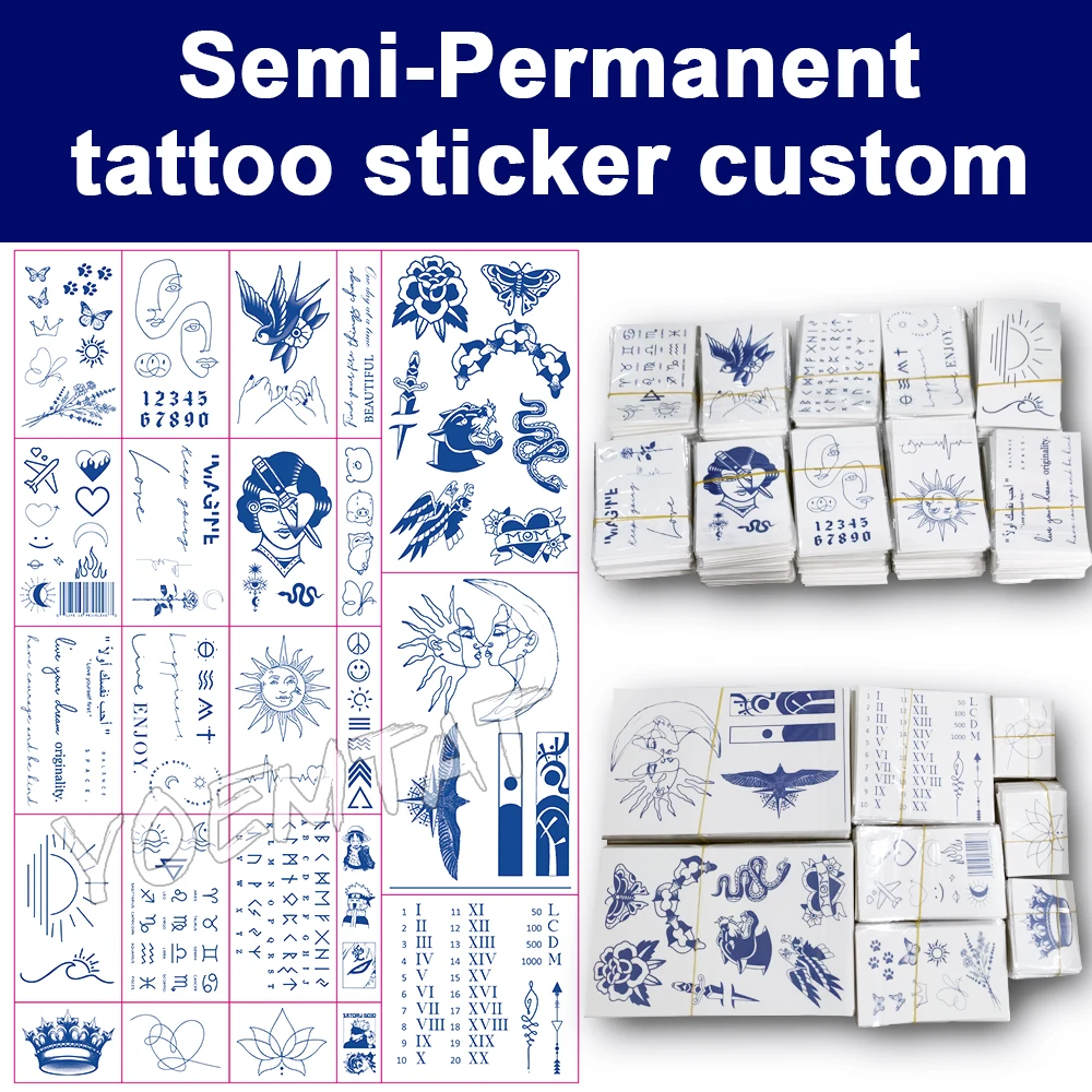 

Yoemtat 315x465mm Semi-Permanent Juice Ink Temporary Waterproof Tattoo Sticker Custom