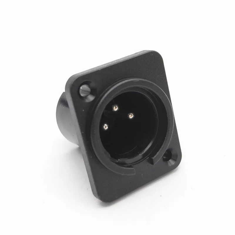 100 قطعة/الوحدة XLR مقبس متفرع 3 دبوس الذكور/الإناث XLR لوحة جبل الهيكل عالية الجودة البلاستيك XLR سلك موصل
