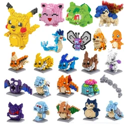 20 stili Pokemons blocchi Divertente gioia dei bambini Pikachu diamante particelle blocchi giocattolo di puzzle