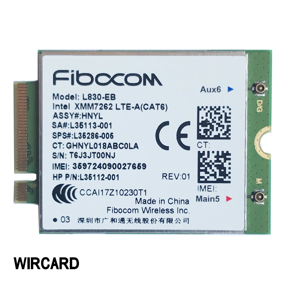 

L830-EB 4G LTE WWAN карта SPS # L35286-005 L35112-001 Cat6 300 Мбит/с