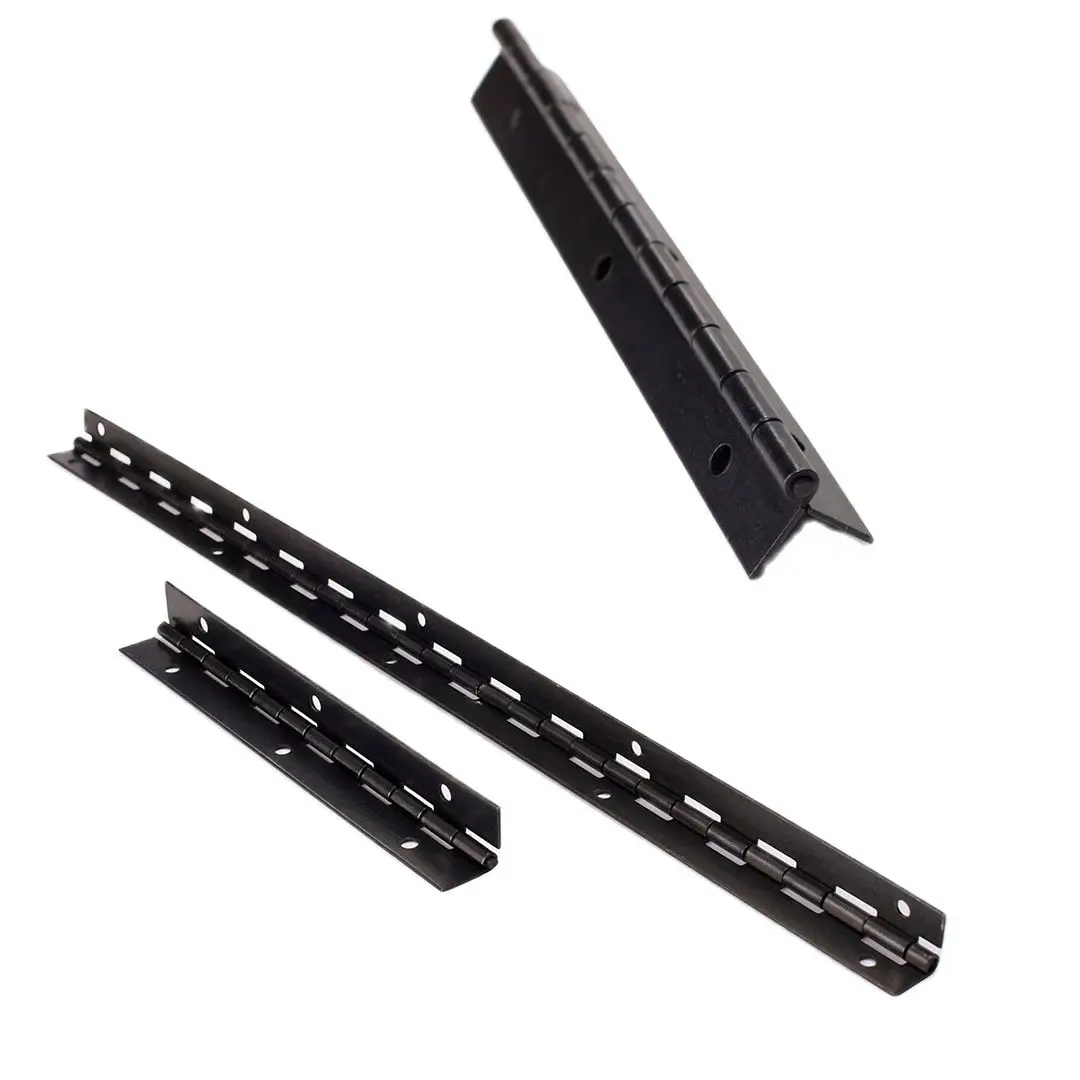 

4Pcs 6" 15" Long Black Steel Continuous Piano Hinge Jewels Gift Box With Screws