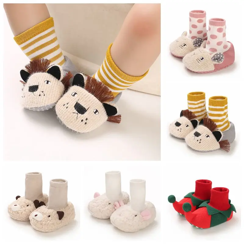 

Infant First Walkers Baby Shoes Cotton Newborn Shoes Soft Sole Autumn Winter Toddler Shoes Cute Baby Girl Boy Prewalker