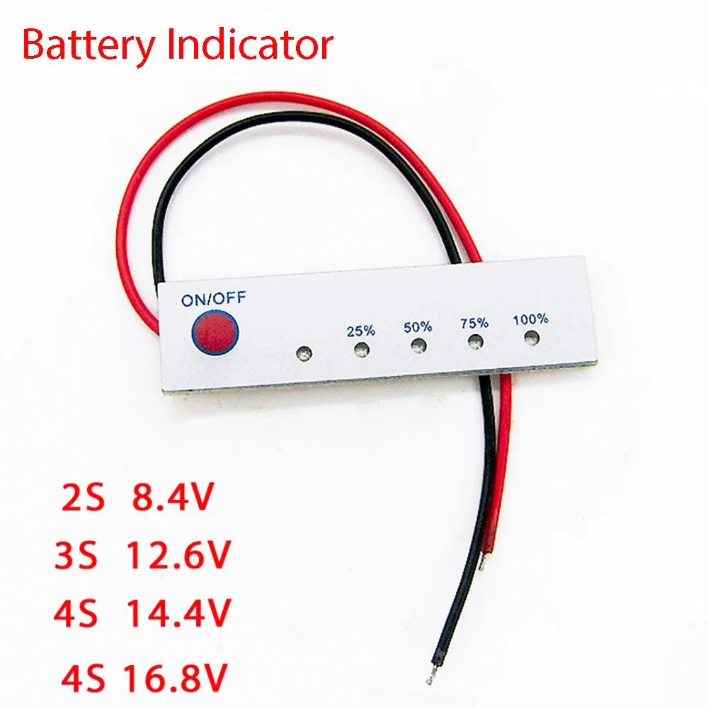 2S/3S/4S BMS Li-ion Battery 18650 Lithium Battery Capacity Indicator Display PCB Module Power Level Tester LCD Charge Discharge