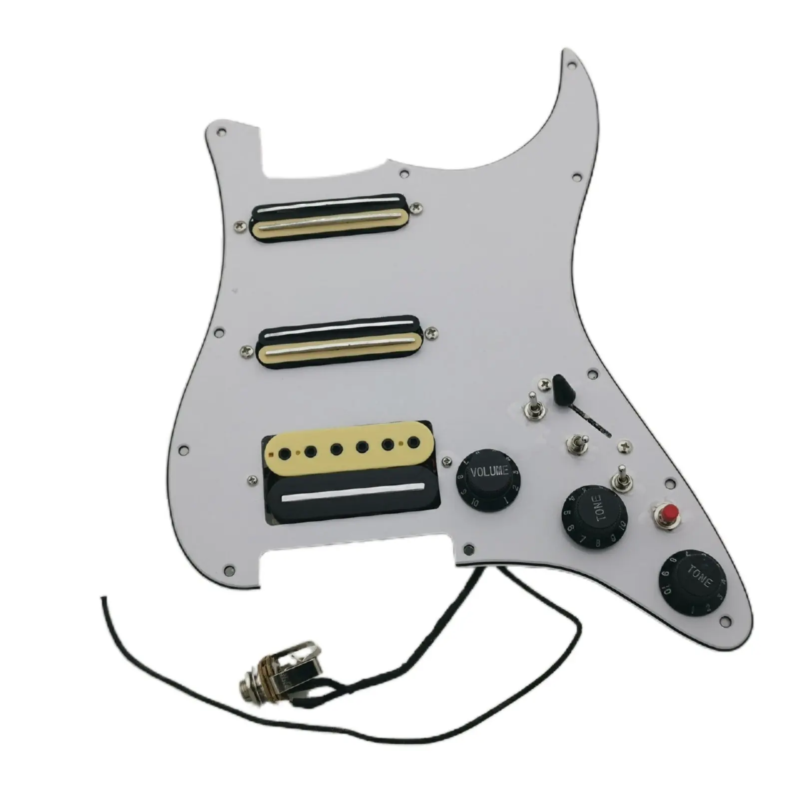 

Prewired loaded Pickguard Guitar Pickups Humbucker Pickups Alnico 5 HSS Wiring Harness Push-Pull Single Cut Set