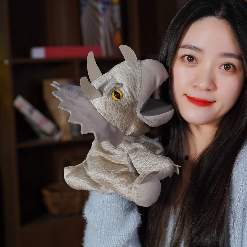 25ซม.การ์ตูนจำลองไดโนเสาร์ Triceratops ตุ๊กตา Boneka Mainan หุ่นมือ Hand-Made วันเกิดของขวัญเด็กเกมตุ๊กตาตุ๊กตาตุ๊กตา