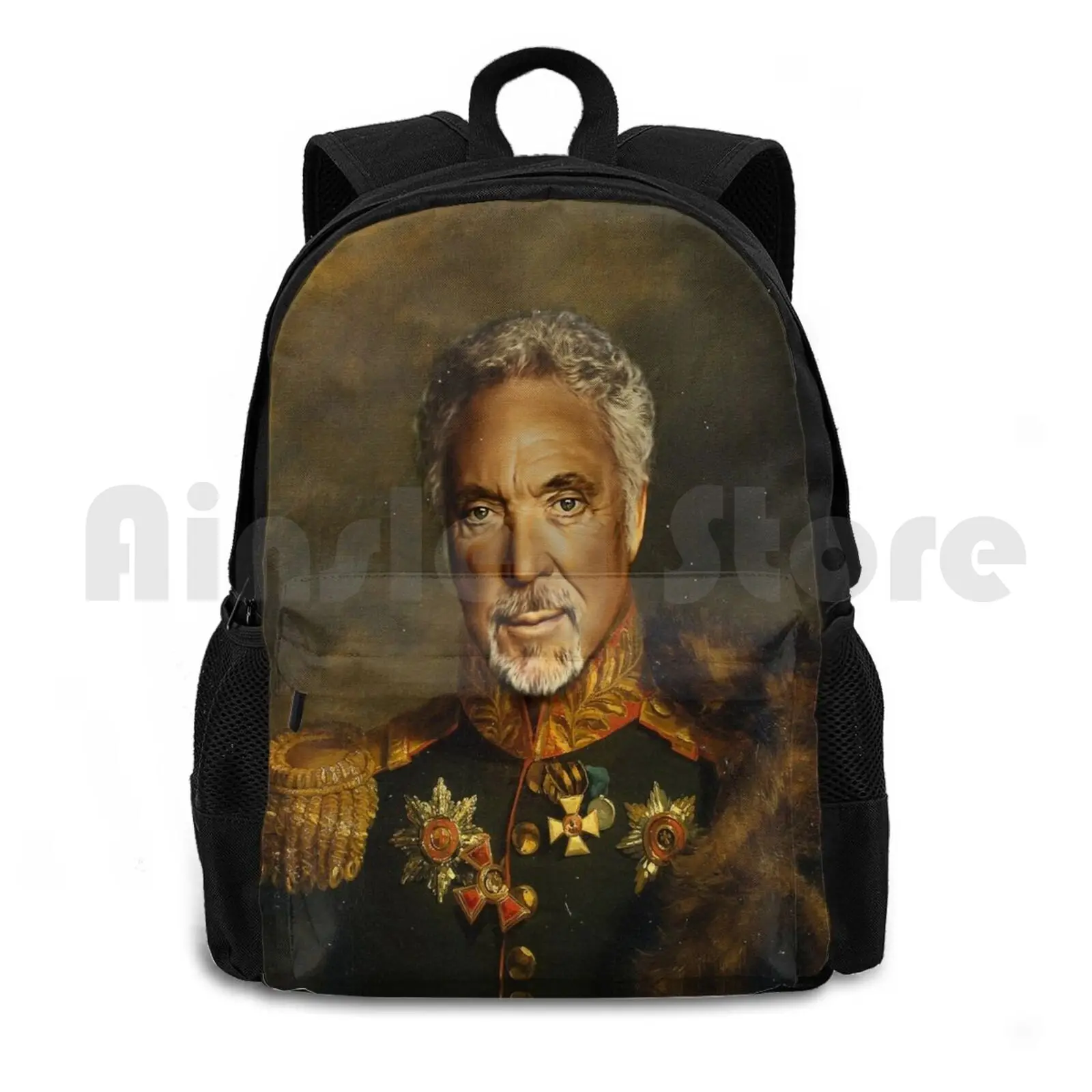 

Sir Tom Jones-Replaceface Outdoor Hiking Backpack Waterproof Camping Travel Tom Jones Portrait Photoshop George Dawe