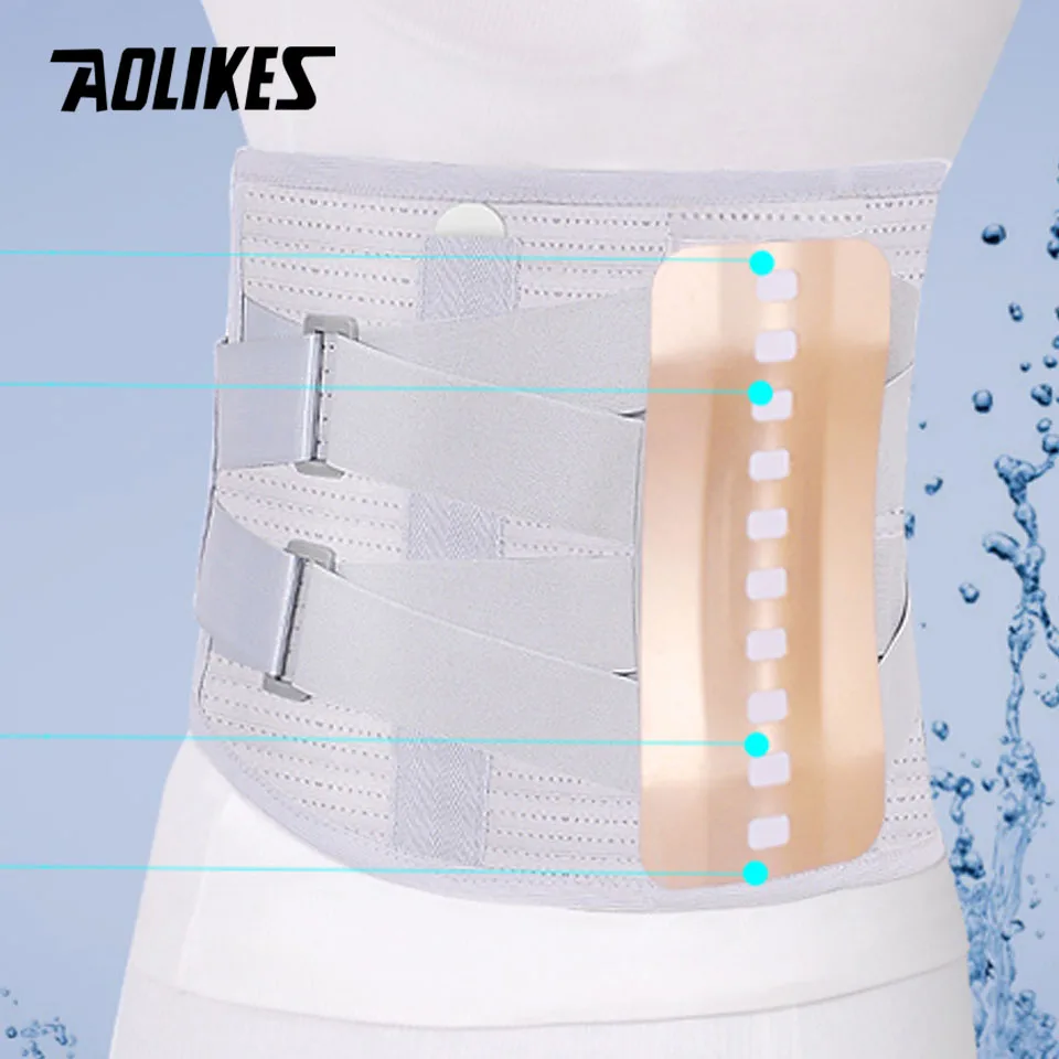 AOLIKES Orthopedic Tourmaline Self-heating Magnetic Steel Plates Waist Support Belt Men Women Lumbar Support Back Brace Belt