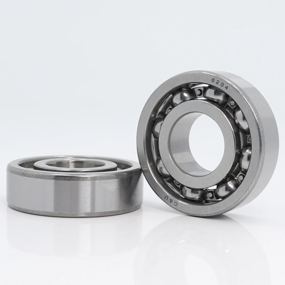 6204 Bearing 20*47*14 mm ABEC-3 P6 2PCS For Motorcycles Engine Crankshaft 6204 OPEN Ball Bearings Without Grease