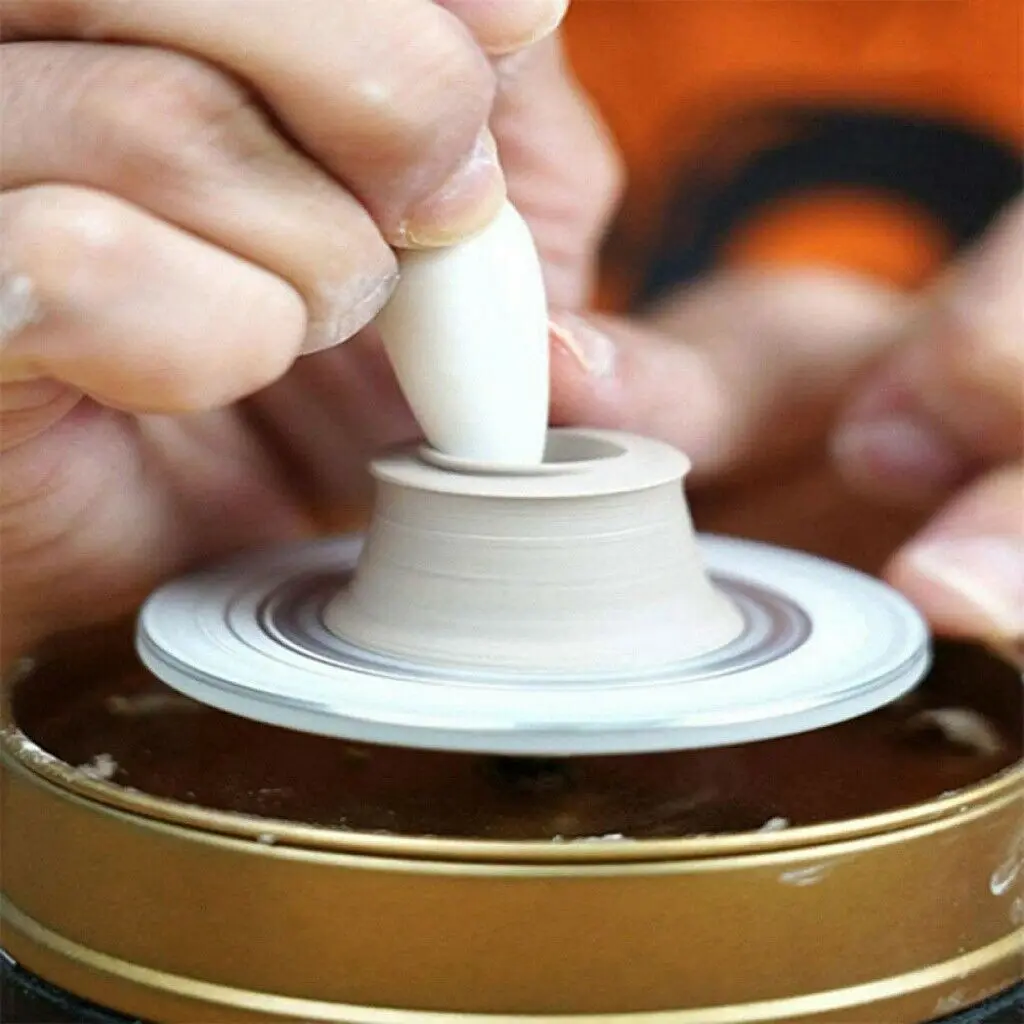 Mini Electric Pottery Wheel Ceramic Machine 6cm Work Clay Art Craft DIY Machine Professional For Kids Children