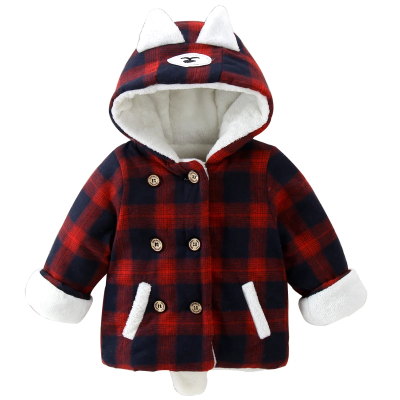 

Baby Boys Girls Clothing Winter Spring Sweater Cute Ear Hoodie Korean Thicken Fleece Sweatershirt Children Clothes Baby Outwear