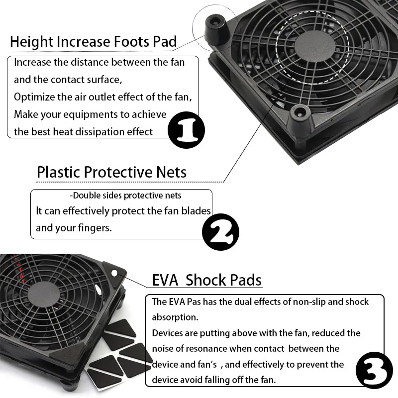 5V USB Router Fan 80mm 92mm 120mm 140mm DIY TV Box Ball/Sleeve Cooler & Protective Net Desktop Cooling Fan