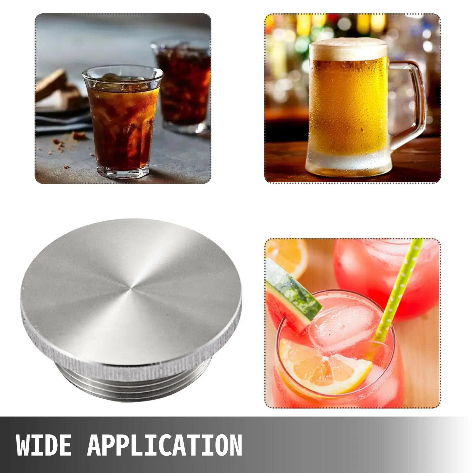 SucceBuy 2L Cold Brew Coffee Maker Stainless Steel W/ Convenient Faucet Sanitary Corrosion-Resistant Easy to Carry Outdoors Home