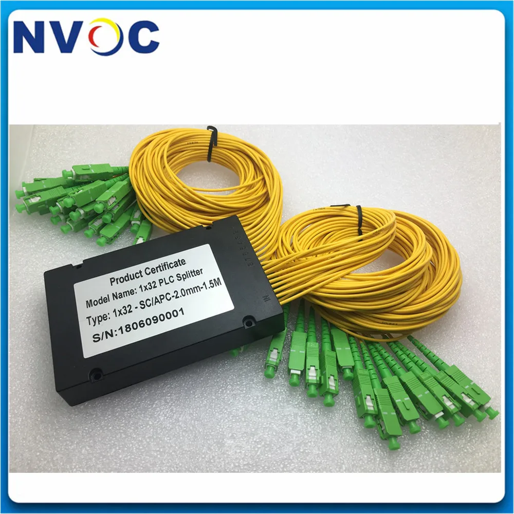 CATV Optic Fiber 1x32 ABS Coupler Splitter Module for PON Networks SC/FC/LC/ST/APC 1*32Ch 2.0mm 1M UPC PLC