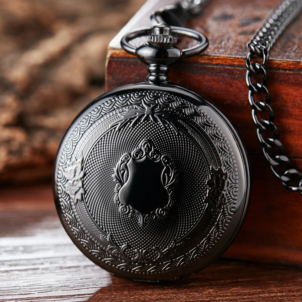 

Royal Shield Crown Pattern Quartz Pocket Watch Top Luxury Necklace Pendant Chain Steampunk Clock Collectibles Jewelry Gifts