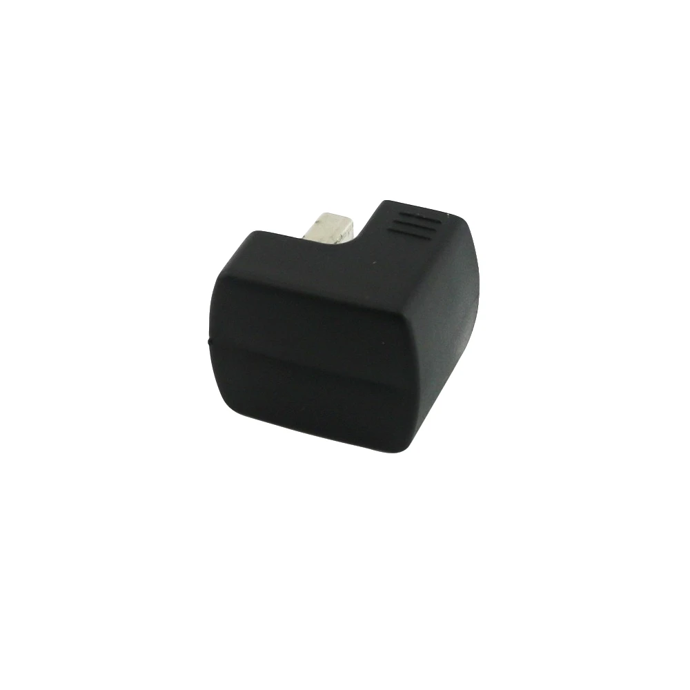 1 محول USB 2.0 ذكر إلى USB 2.0 محول بزاوية 180 درجة ، أسود