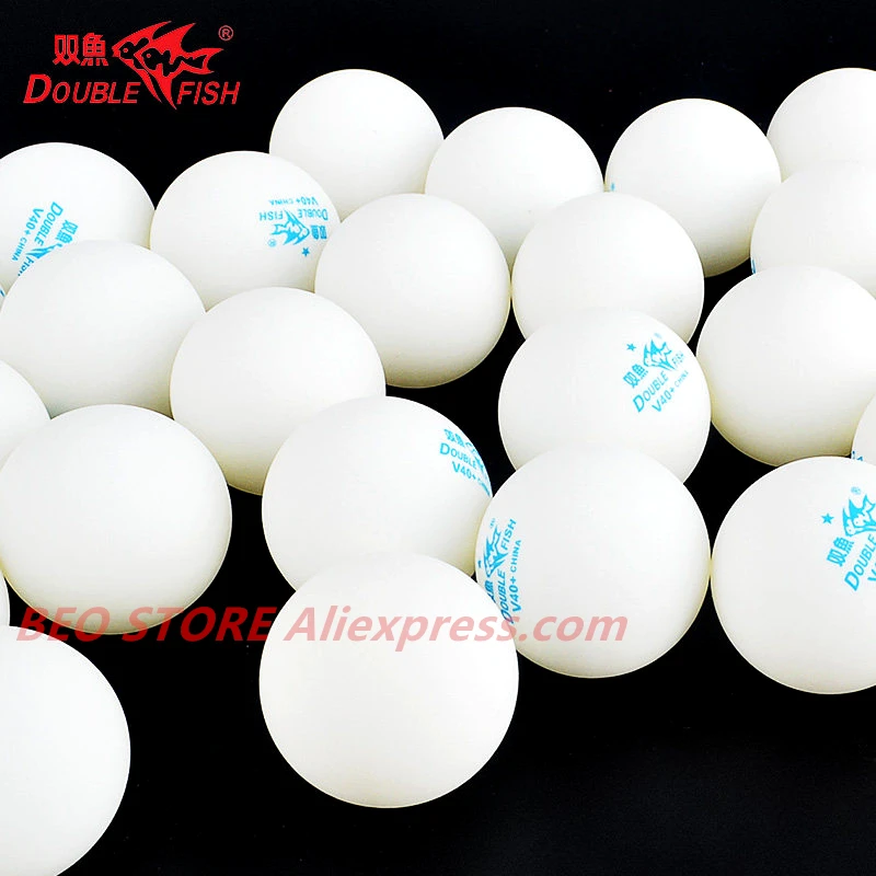 Balles de tennis de table double poisson V40 + 1-Star ABS, 100 pièces, nouvelle collection, en plastique, cousues, entraînement, ping-pong