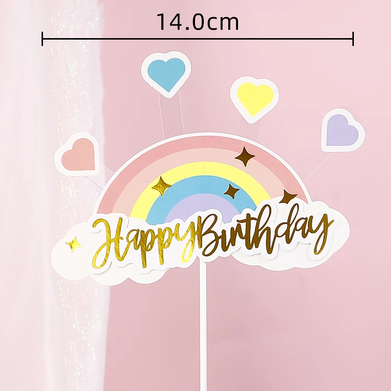 Cloud Rainbow Cake Topper Birthday Cake Decor One Year Birthday Party Decor Kids 1st Unicorn Cake Topper Baby Shower Christening