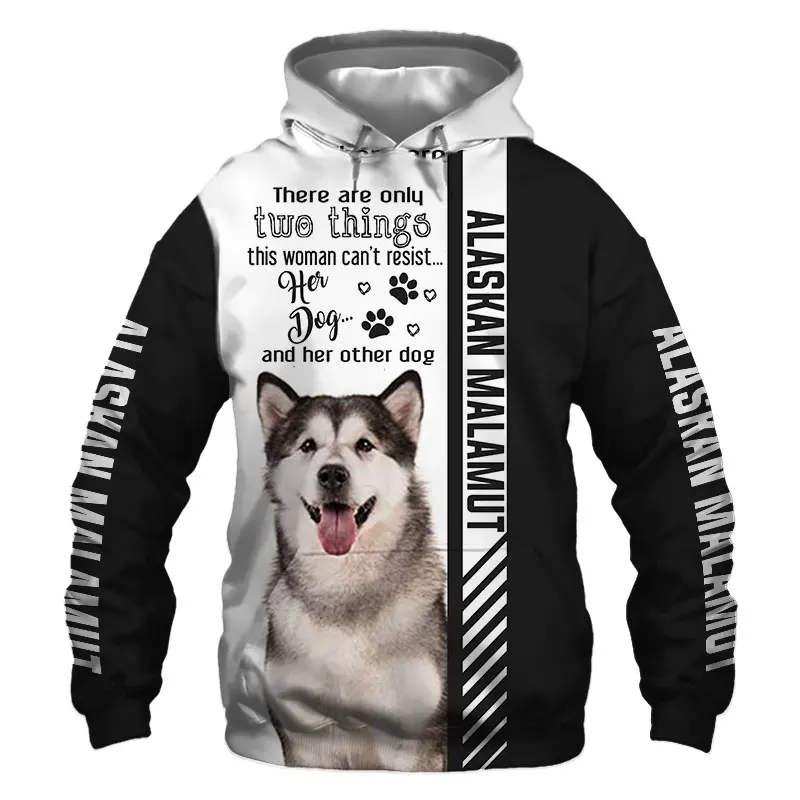 

Alaskan Malamute Dog 3D Printed Jacket Men/women Harajuku Hoodie Unisex Casual Streetwear Sweatshirt Pullover Sudadera Hombre