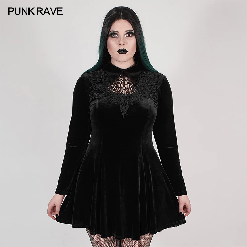 

Punk Rave Gothic Dark Night Vines Big Size Dress Plus Size DQ509