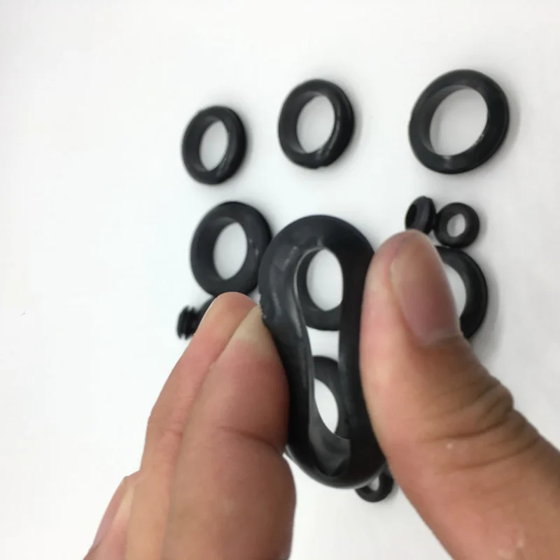 

10/50P 4/6/8/9/10/12MM Double Sided Armature Wire Rubber Grommets Ring External Circlip For Protects Wire Cable Hose Custom Part