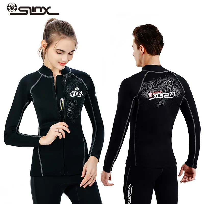 Unisex Diving Jacket, Sun-proof, Cold-proof, Long-sleeved Wetsuit, Outdoor Sports Warmth, 2mm Split Wetsuit