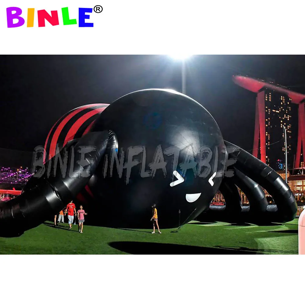 

Customized outdoor giant 10m wide inflatable halloween spider,airblown spider mascot for ZOO pak decoration