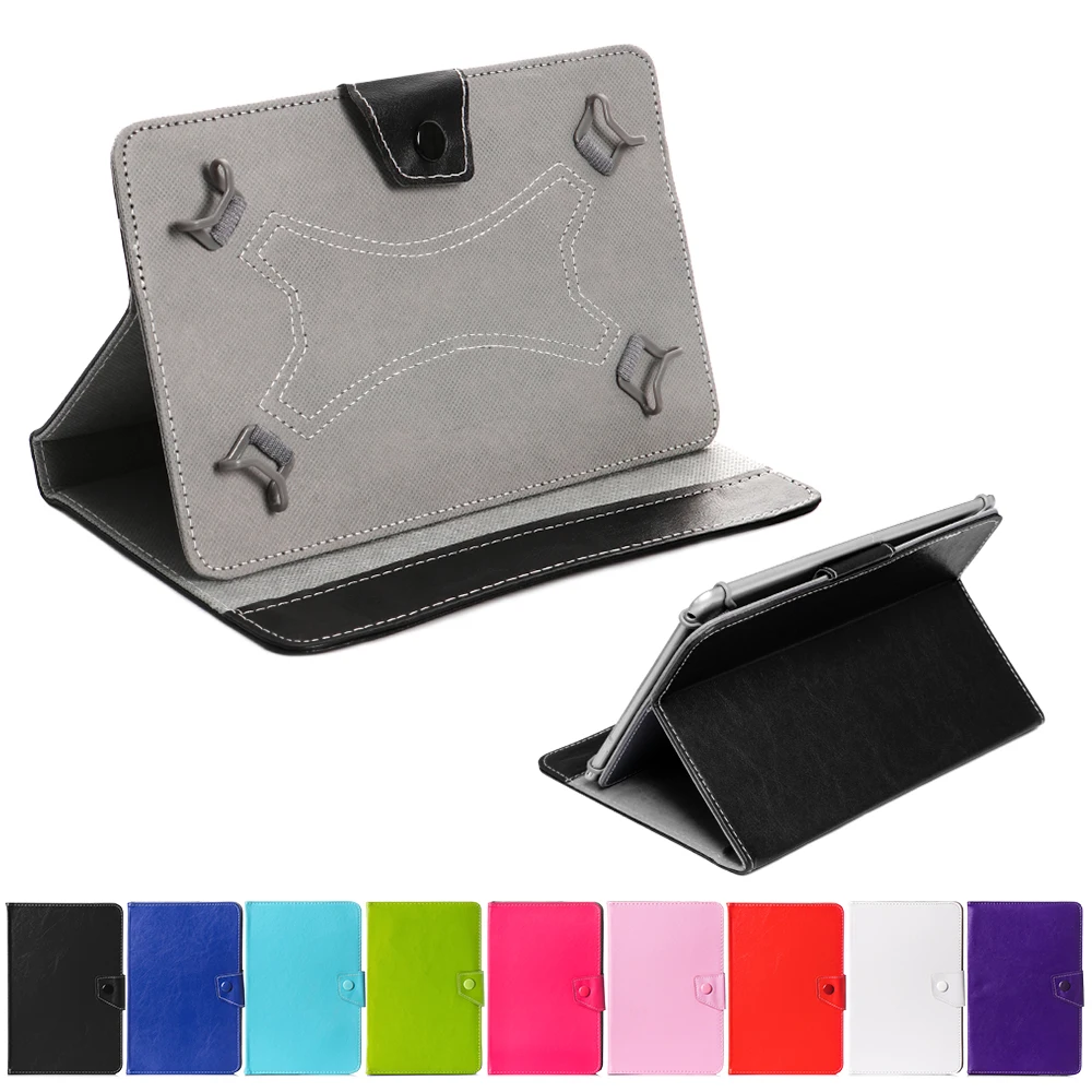 Funda Universal para tableta de cuero, cubierta con soporte abatible para Samsung, Amazon, Android, 10 pulgadas, 1 unidad