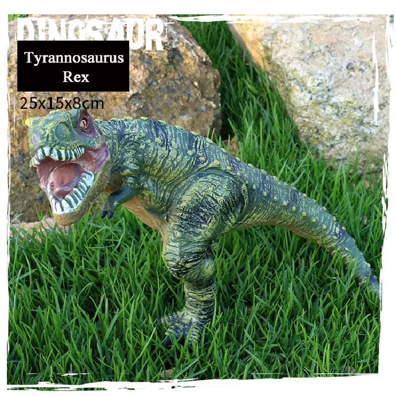 25-84cm Large Dinosaur Shark Model Toy For Kid Tyrannosaurus Rex Soft Puppets Animals Velociraptor Jurassic Worlds Children Toy