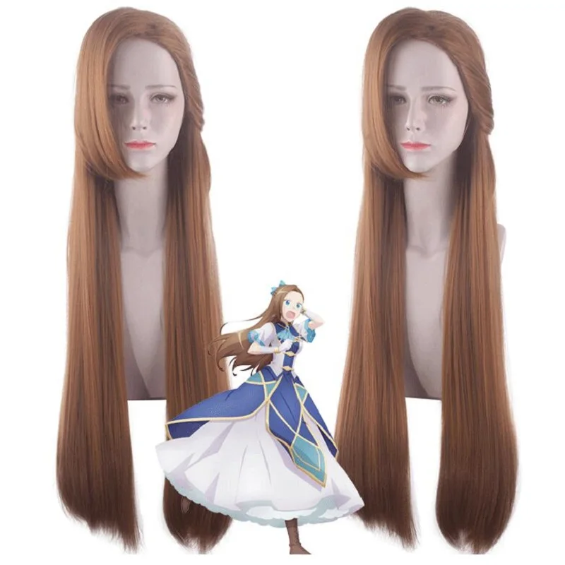 New Anime Catalina Kraais Cosplay Wig fashion 80 cm long brown Synthetic Hair Katarina Kraais Universal Wigs + Wig Cap