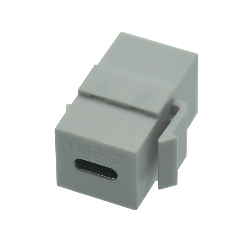 USB C Keystone Jack, Tipo-C Conector, Inserção Keystone, Fêmea para Fêmea para Placa de Parede, Painel, USB 3.1