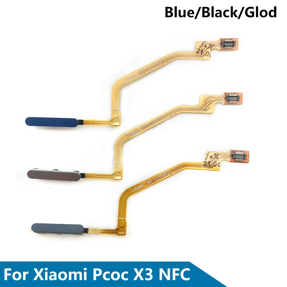 50Pcs，NEW Tested For Xiaomi Poco X3 NFC M4 Pro 4G 5G M5 Repair Fingerprint Touch ID Sensor Home Return Key Menu Button Parts