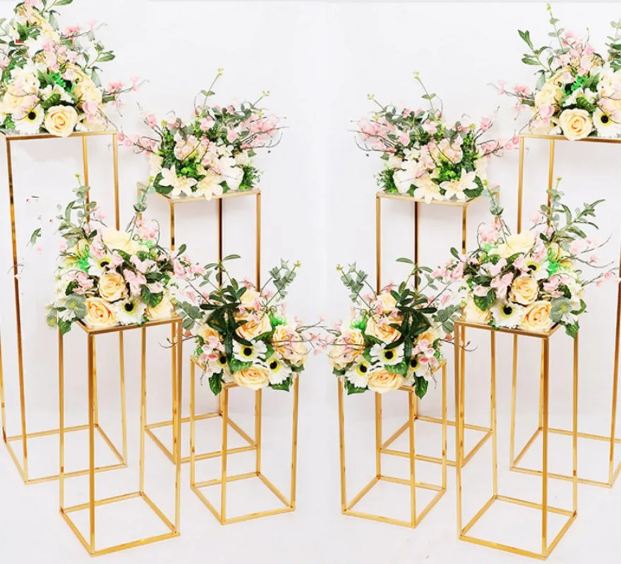 Flower Vases Wedding props  Column Stand Metal Road Lead Christmas decoration Table Centerpiece   Party  Home decorat