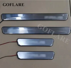 Car Accessories For Toyota Prius 50 XW50 2016-2020 2023 LED Door Sill Scuff Plate Protector Sills Welcome Pedal Cover Sticker