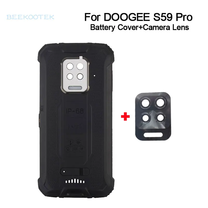 New Original Battery Cover Hard Protective Battery Cover Housing With Rear Camera Lens Replacement For Doogee S59 Pro Cellphone