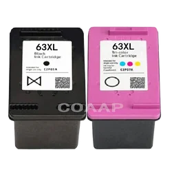 Replacement 63XL Ink Cartridge for Refilled HP63XL HP63 F6U64A for Compatible HP DeskJet 3630 3632 Officejet 4652 4655 Printer