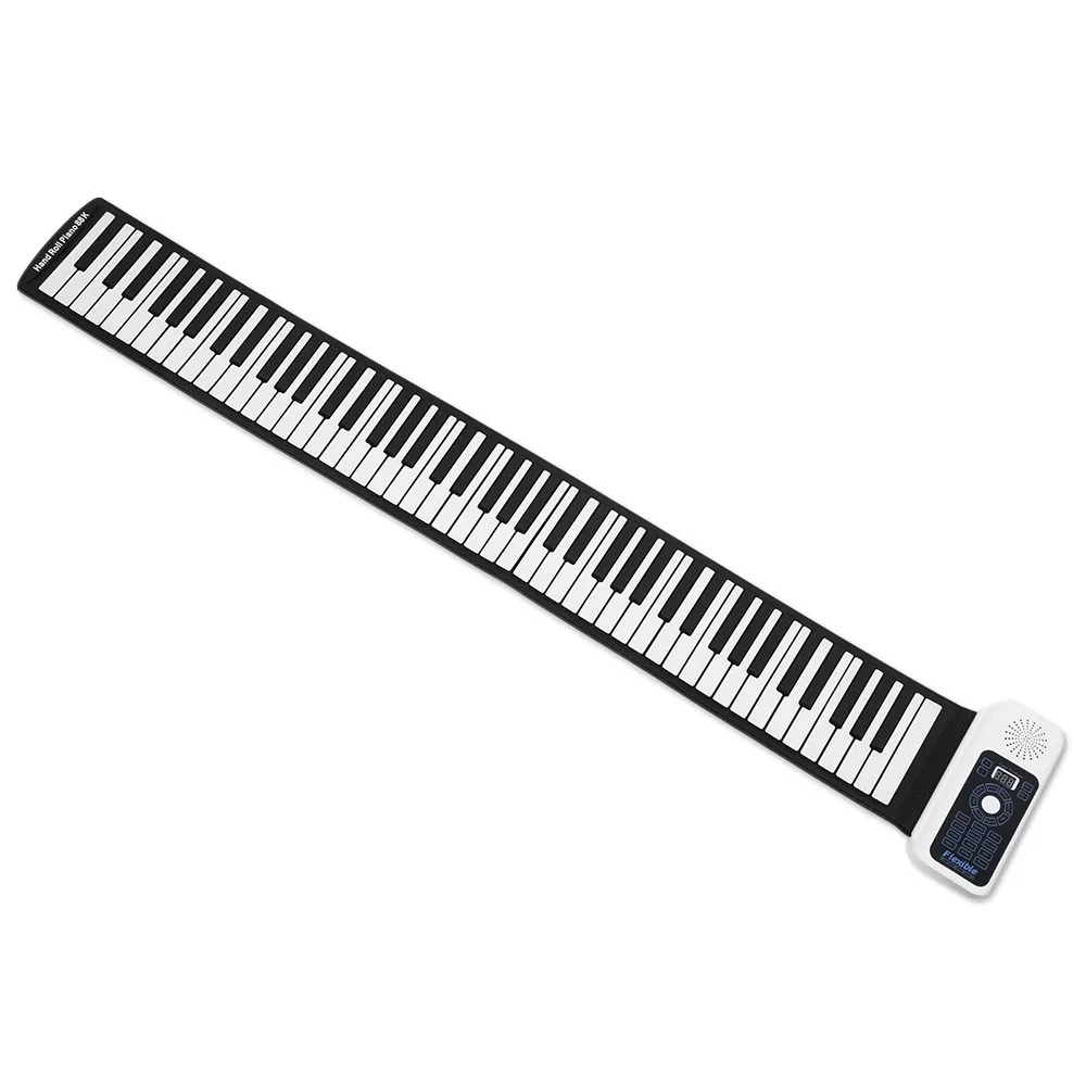 88 Keys Speaker Hand Roll Up Piano Portable Foldable Electronic Soft Keyboard Kid Music Toy