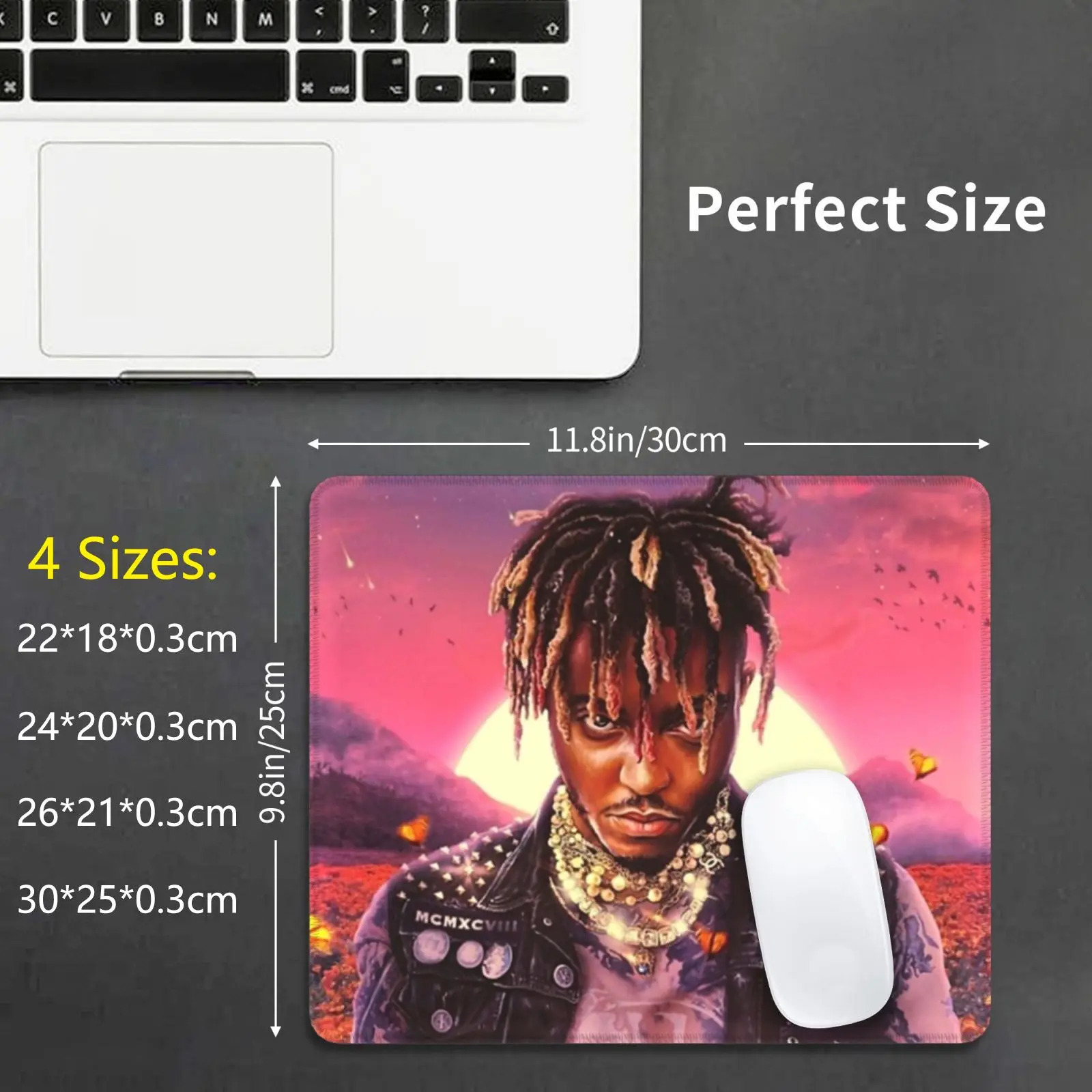 Legend Never Mouse Pad DIY Print Music Rap Xxx Tentacion Tren 999 cubierta álbum Juice Wrld