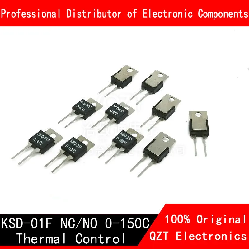 10PCS KSD-01F/JUC-31F 0C-150C dergree thermostat temperature switch thermal fuse resettable 0C/15C/30C/45C/50C/70C/85C/90C/100C